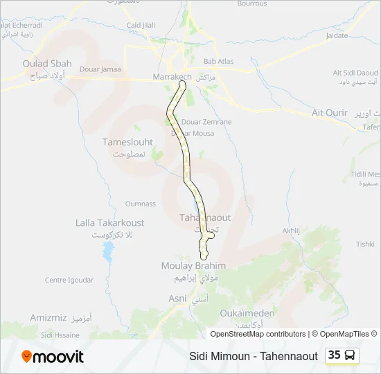 35 Bus Line Map