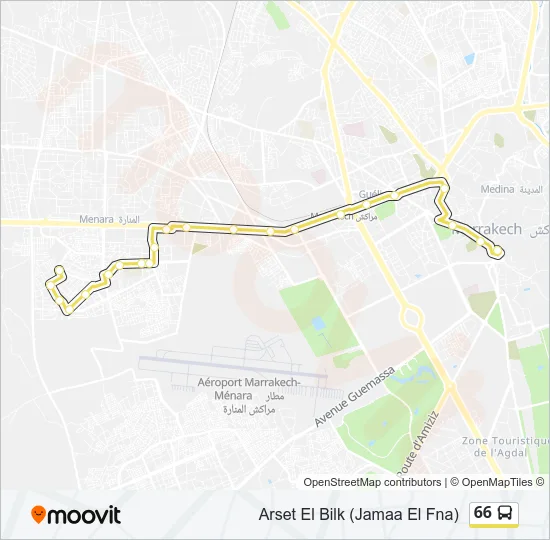 66 Bus Line Map