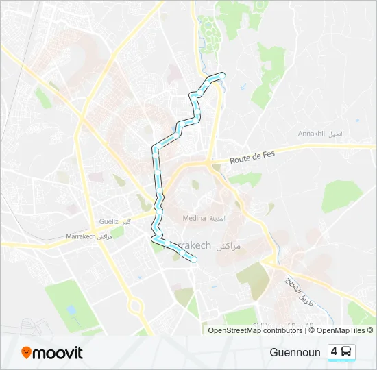 4 Bus Line Map