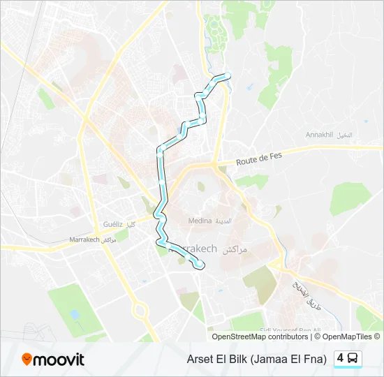 4 Bus Line Map