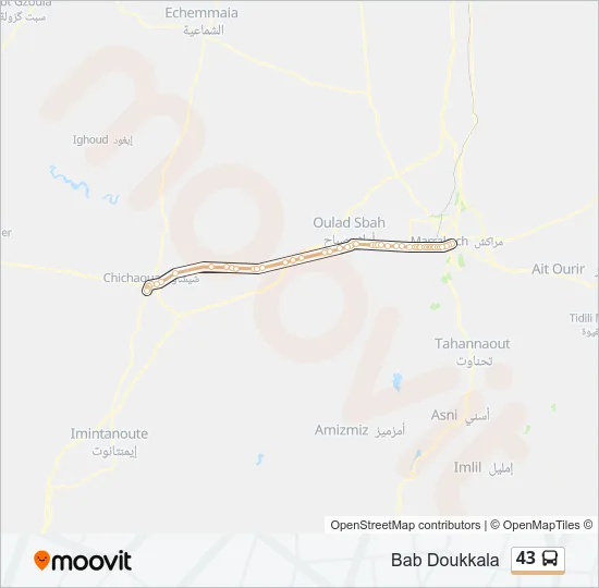 43 Bus Line Map