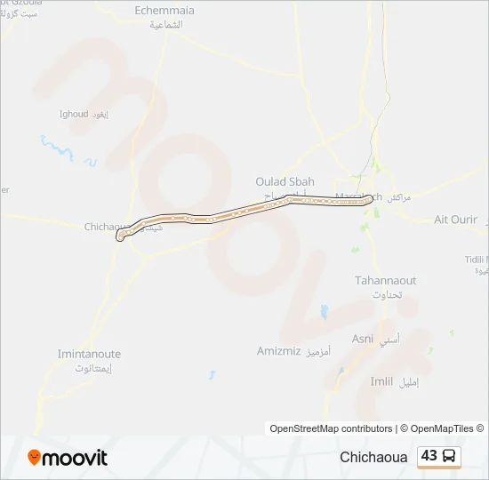 43 Bus Line Map