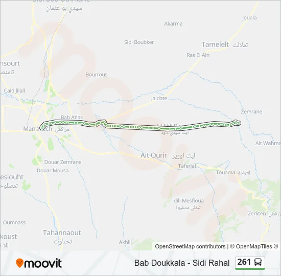 261 Bus Line Map