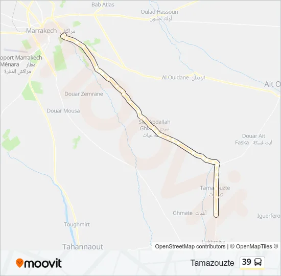 39 Bus Line Map