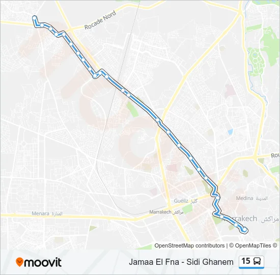 15 Bus Line Map