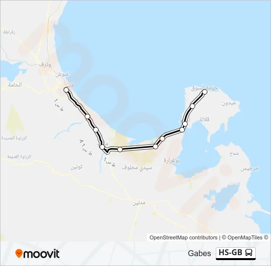 HS-GB Bus Line Map