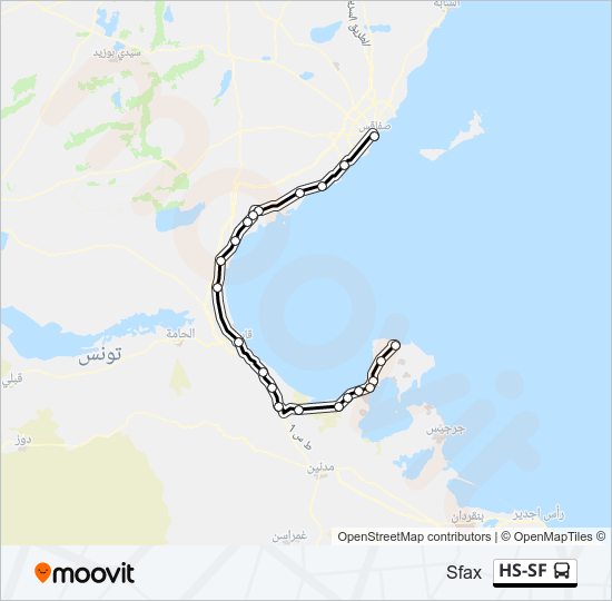 HS-SF bus Line Map