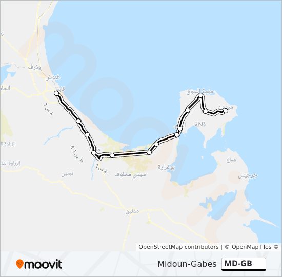 MD-GB bus Line Map