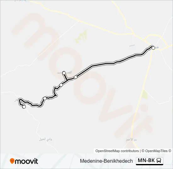 MN-BK Bus Line Map