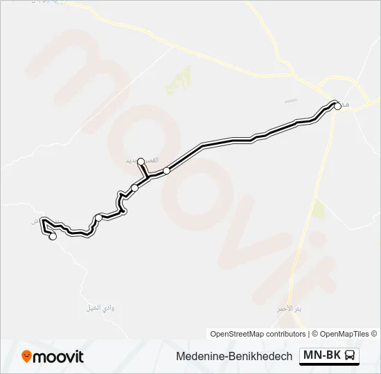 MN-BK Bus Line Map