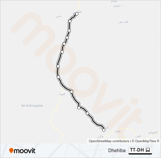 خريط الخط لـ TT-DH حافلة