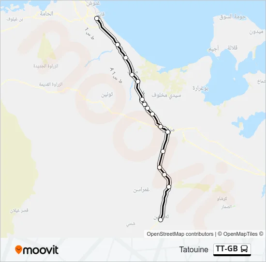 TT-GB Bus Line Map