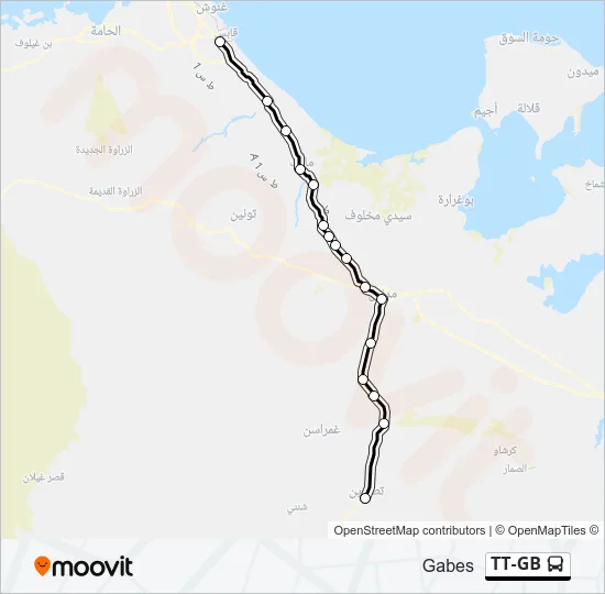 TT-GB Bus Line Map