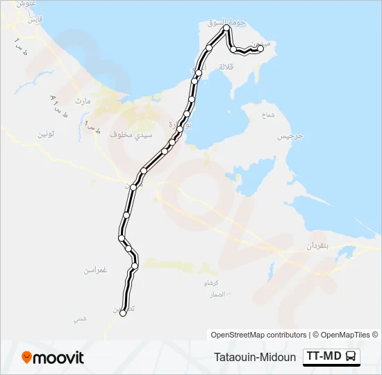 TT-MD Bus Line Map