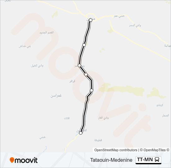 خريط الخط لـ TT-MN حافلة