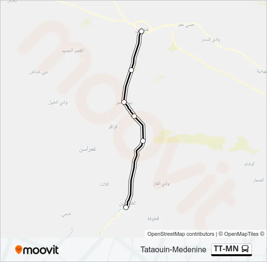 TT-MN Bus Line Map