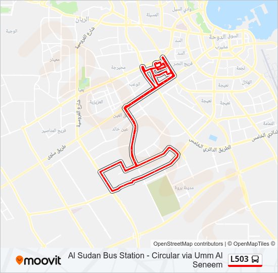 خريط الخط لـ L503 حافلة