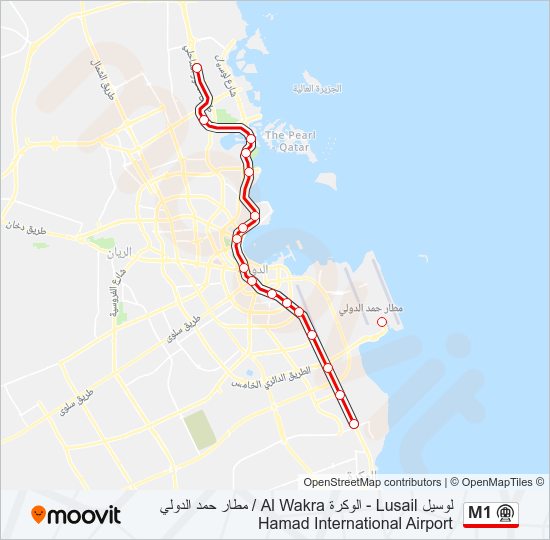 M1 Metro Line Map