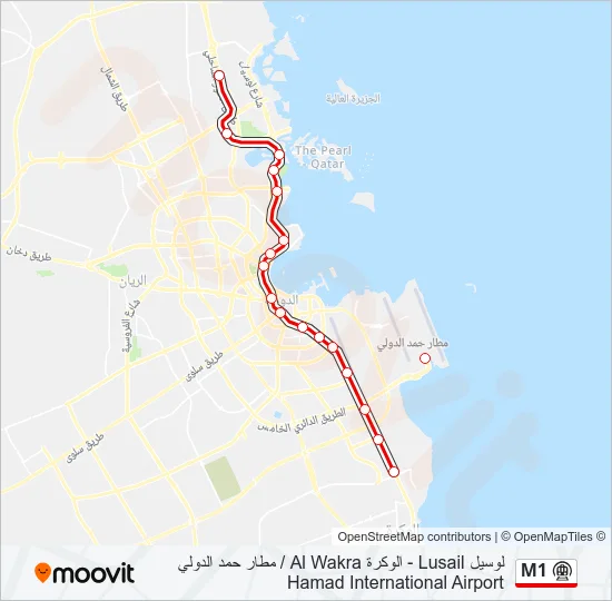 M1 Metro Line Map