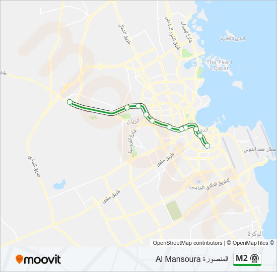 خريط الخط لـ M2 مترو