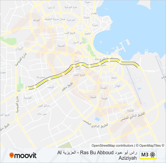 خريط الخط لـ M3 مترو