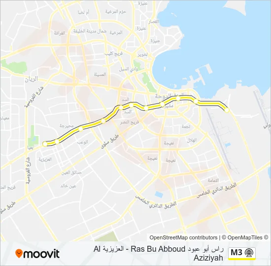 M3 Metro Line Map