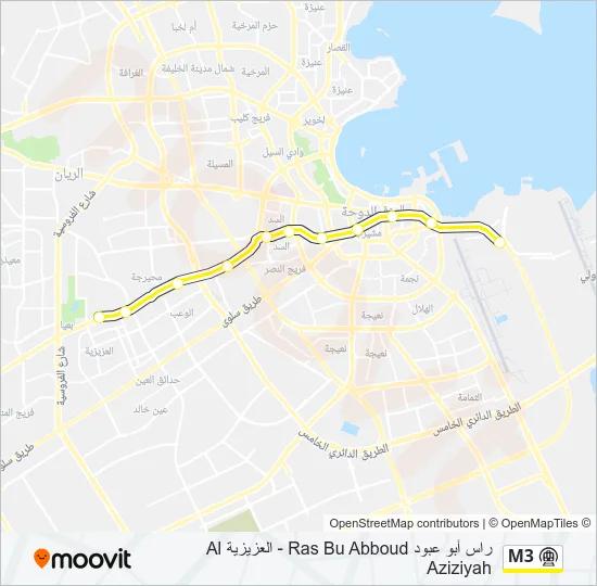 M3 Metro Line Map