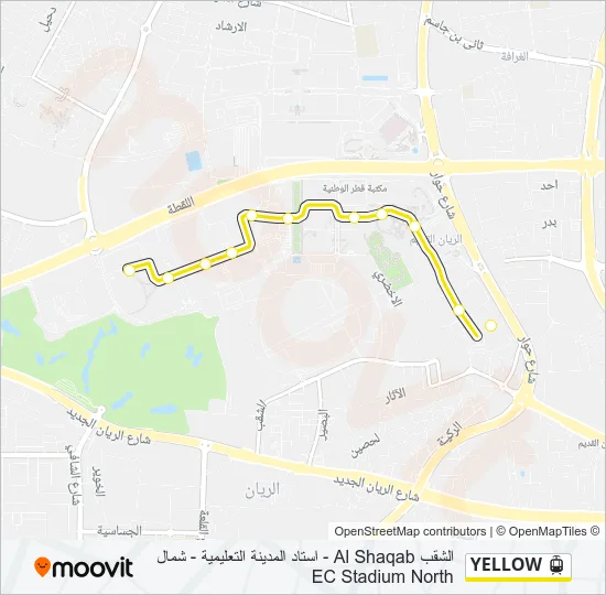 YELLOW Light Rail Line Map