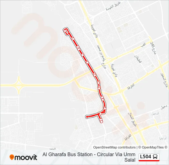 L504 Bus Line Map