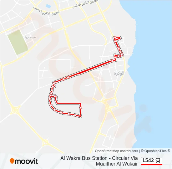 L542 Bus Line Map
