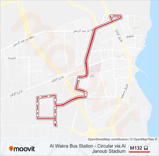 خريط الخط لـ M132 حافلة