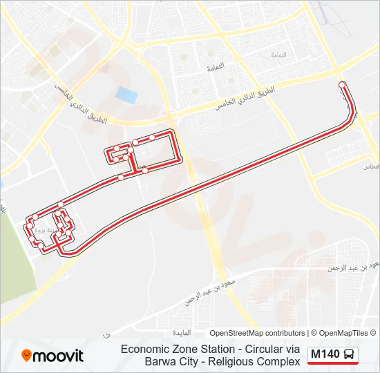 M140 Bus Line Map