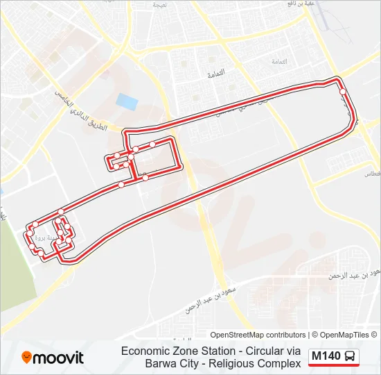 M140 Bus Line Map
