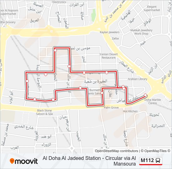 خريط الخط لـ M112 حافلة