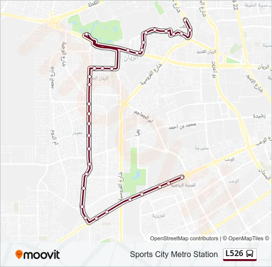 L526 Bus Line Map
