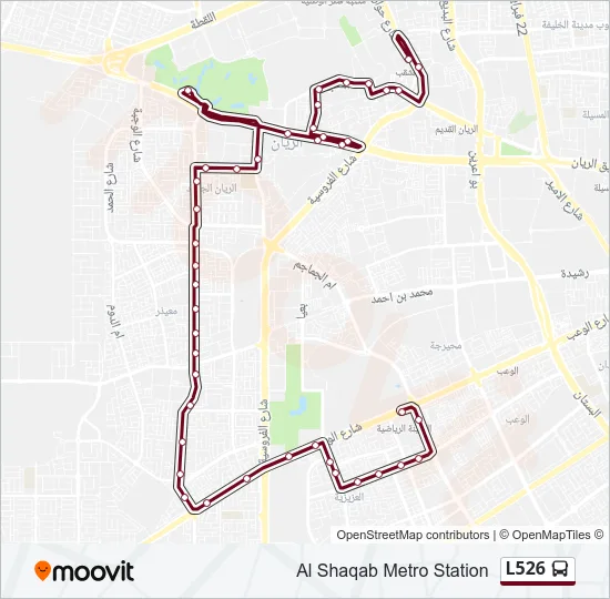 L526 Bus Line Map