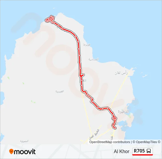 R705 Bus Line Map