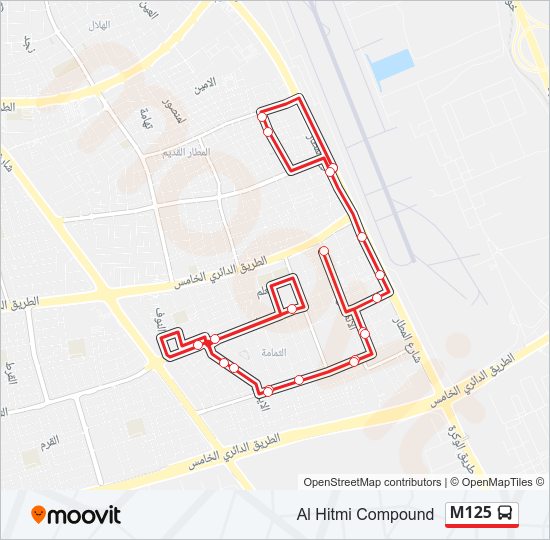 خريط الخط لـ M125 حافلة