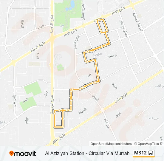 M312 Bus Line Map