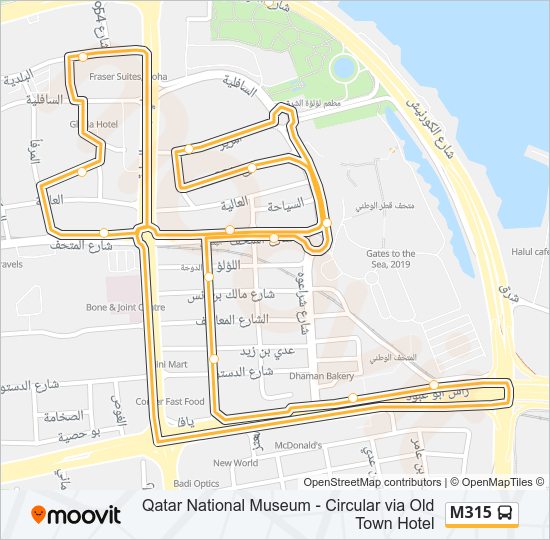 خريط الخط لـ M315 حافلة
