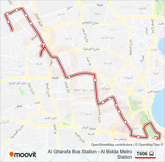T606 Bus Line Map