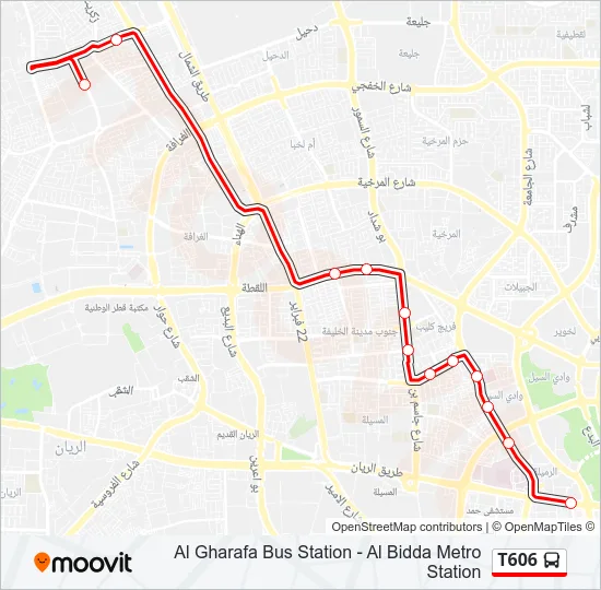 T606 Bus Line Map