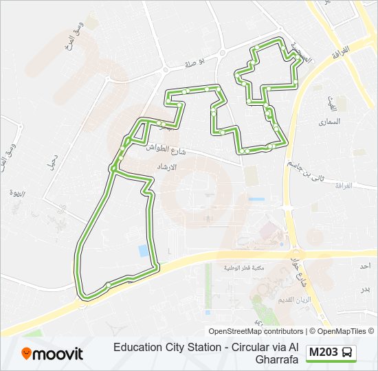 خريط الخط لـ M203 حافلة