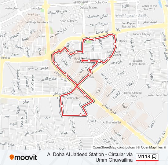 خريط الخط لـ M113 حافلة