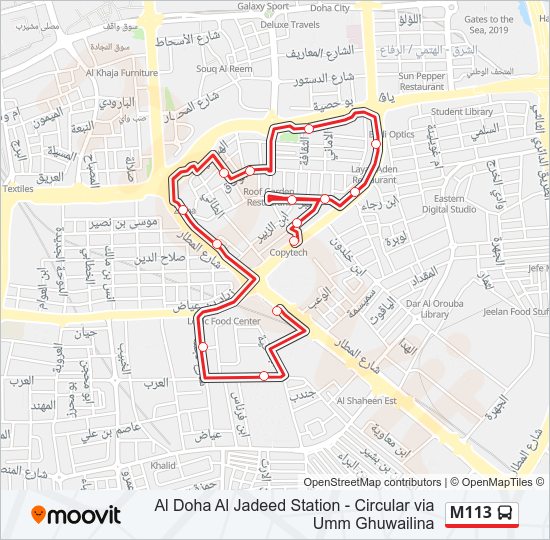 خريط الخط لـ M113 حافلة