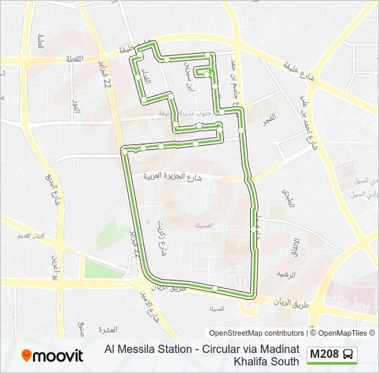 M208 Bus Line Map