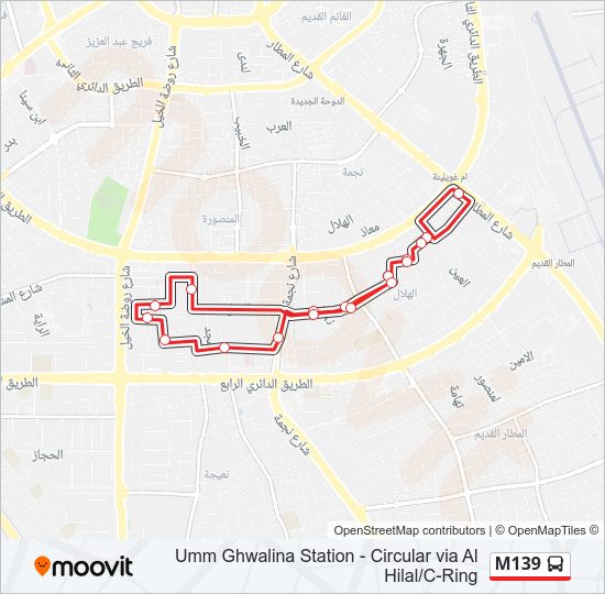 خريط الخط لـ M139 حافلة