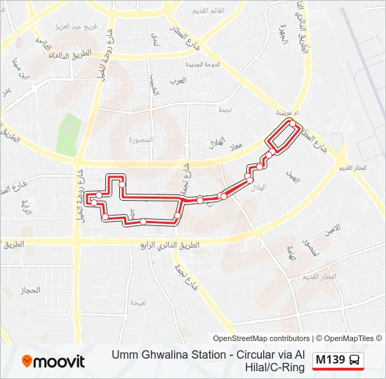 M139 Bus Line Map
