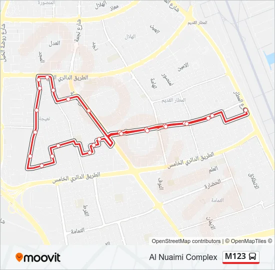 M123 Bus Line Map
