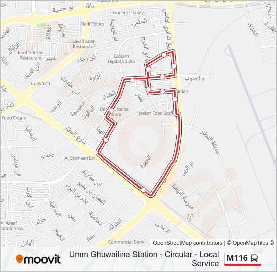 M116 Bus Line Map